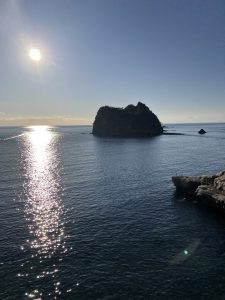 象島が旅館からみえました