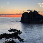 太陽が水平線に消えて行きました