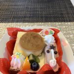 お馬さんの初ケーキ