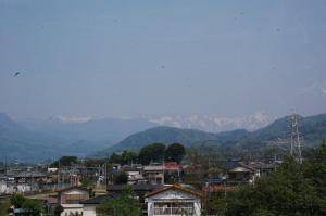 雪山が綺麗に見えた！