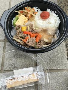 2回目の休憩で昼食37km付近