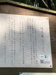 1日100トンの湧水量