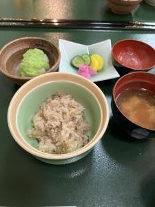 くるみご飯、デザートのずんだ餅