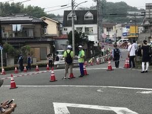 小倉橋付近で観戦